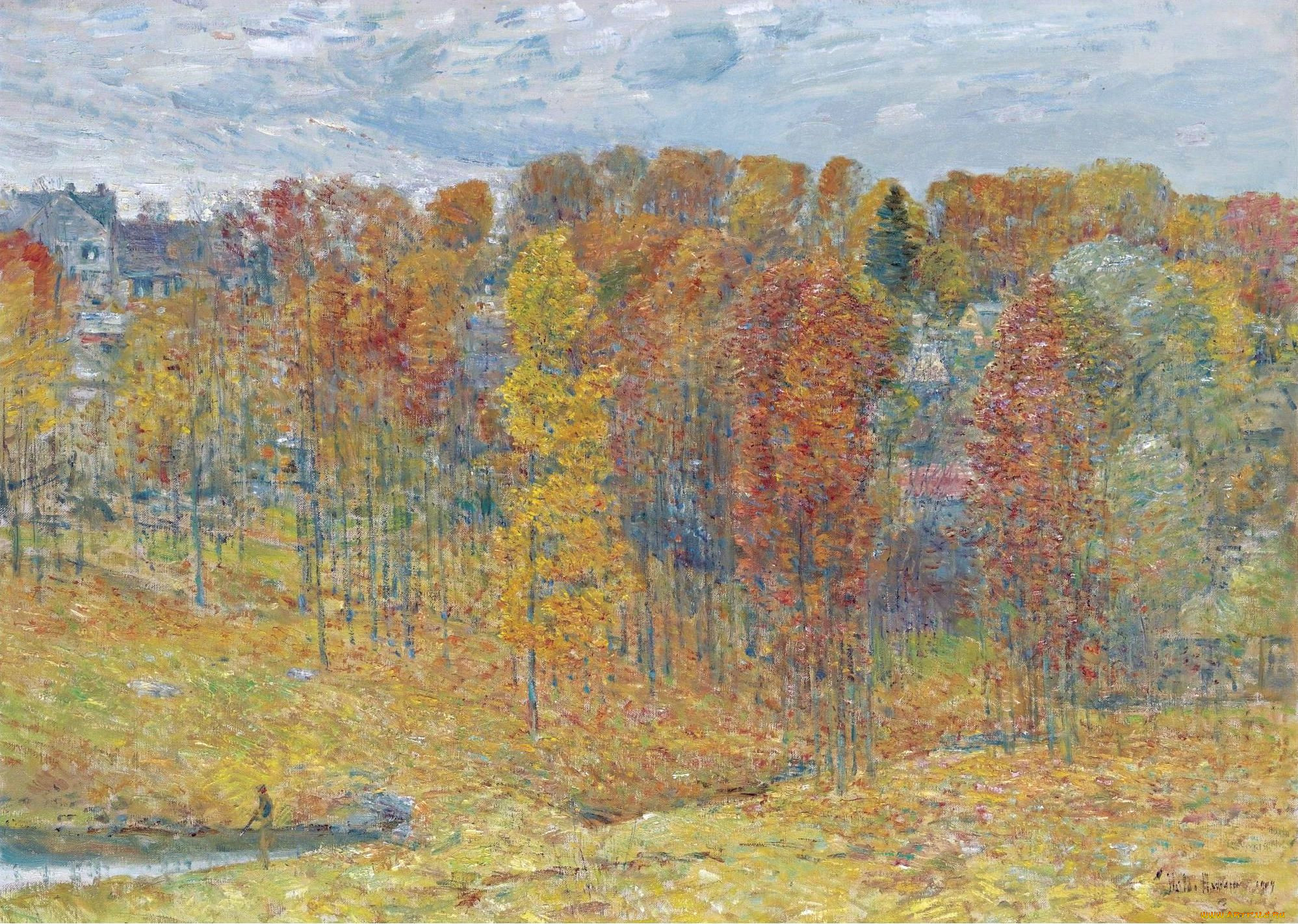 autumn, , frederick childe hassam, , , , , , 